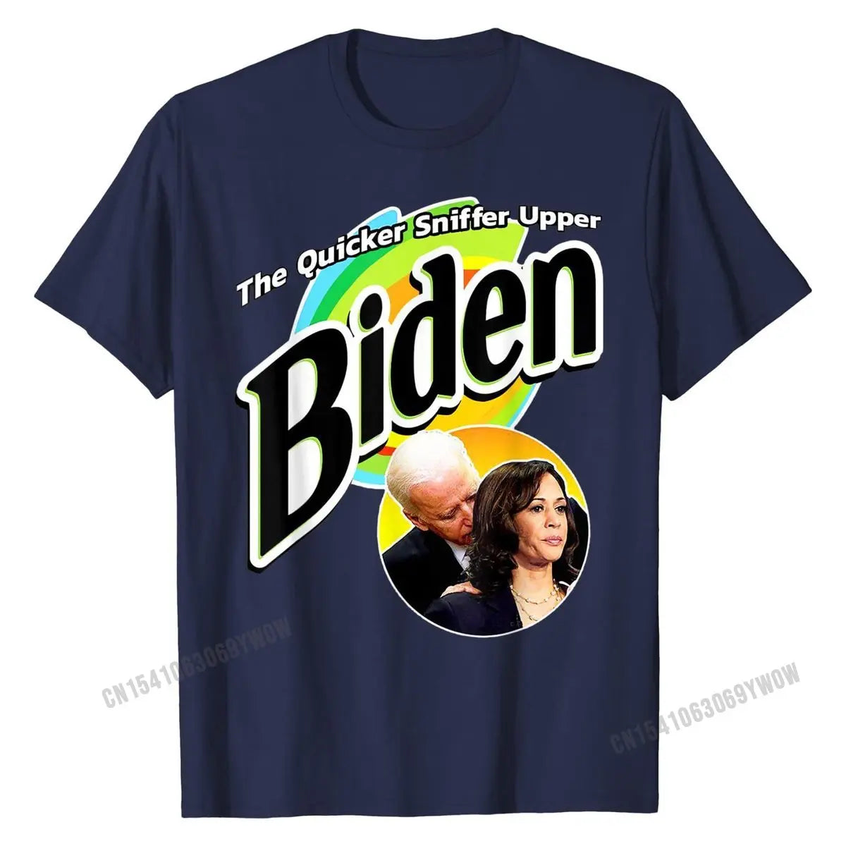 The Quicker Sniffer Upper anti Biden Pro Trump Funny T-Shirt Tops Shirts New Arrival Printed on Cotton Men T Shirt