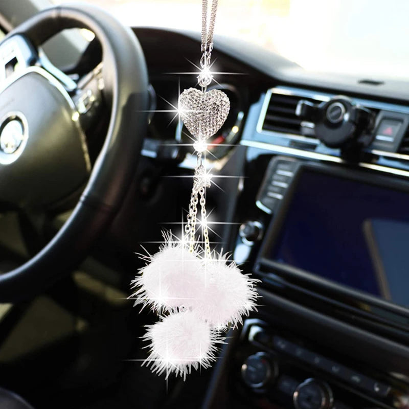 Pompoms Keychain Rainbow Plush Balls Key Chains Decorative Pendant for Women Bag Accessories Keychains Car Fashion Keyring