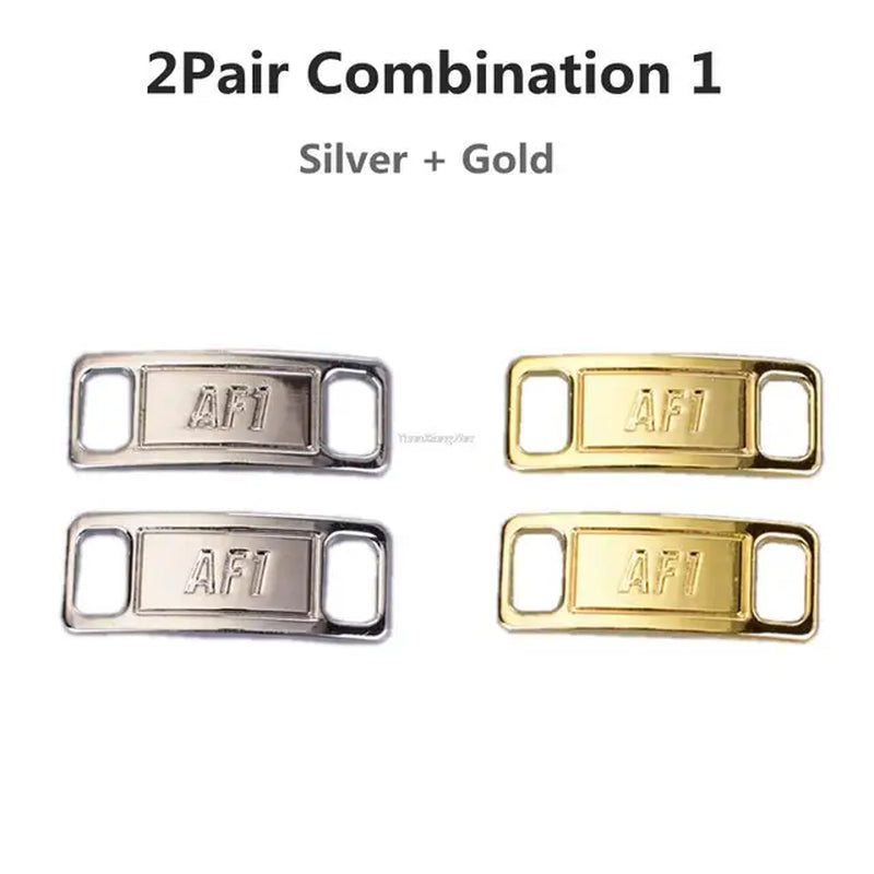 New Combination AF1 Diamond Shoe Charms Sneaker Laces Buckle Quality Metal Shoelaces Decorations Air Force 1 Shoes Accessories