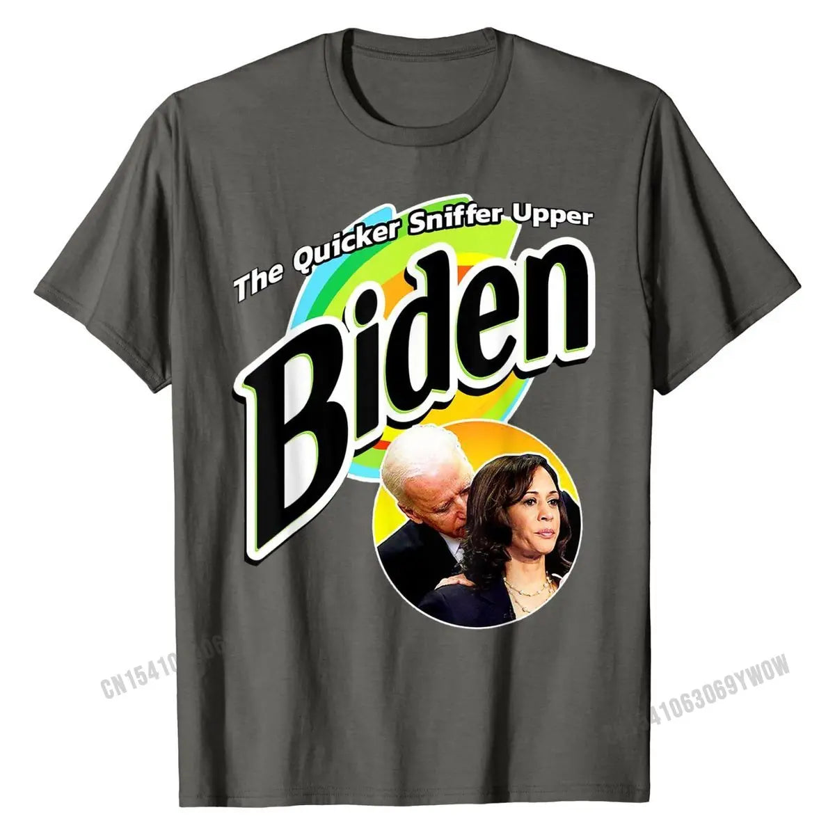 The Quicker Sniffer Upper anti Biden Pro Trump Funny T-Shirt Tops Shirts New Arrival Printed on Cotton Men T Shirt