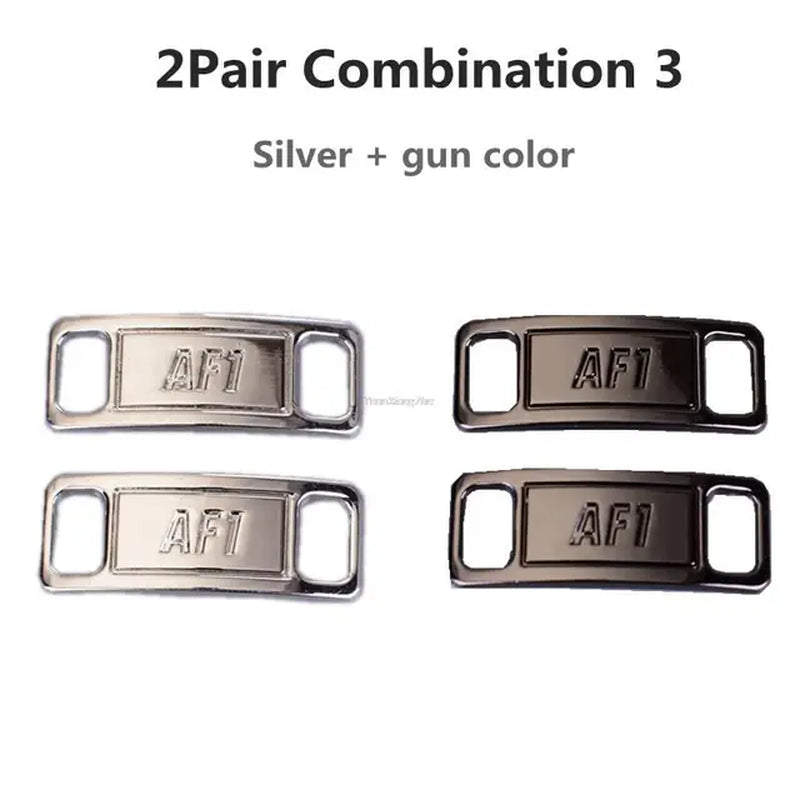 New Combination AF1 Diamond Shoe Charms Sneaker Laces Buckle Quality Metal Shoelaces Decorations Air Force 1 Shoes Accessories