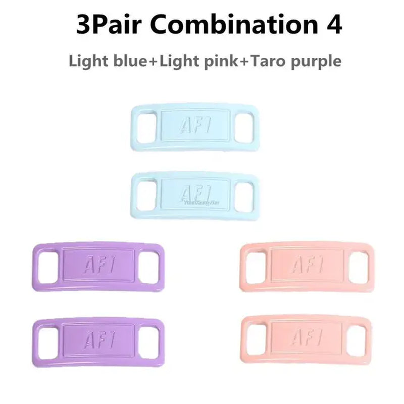 New Combination AF1 Diamond Shoe Charms Sneaker Laces Buckle Quality Metal Shoelaces Decorations Air Force 1 Shoes Accessories