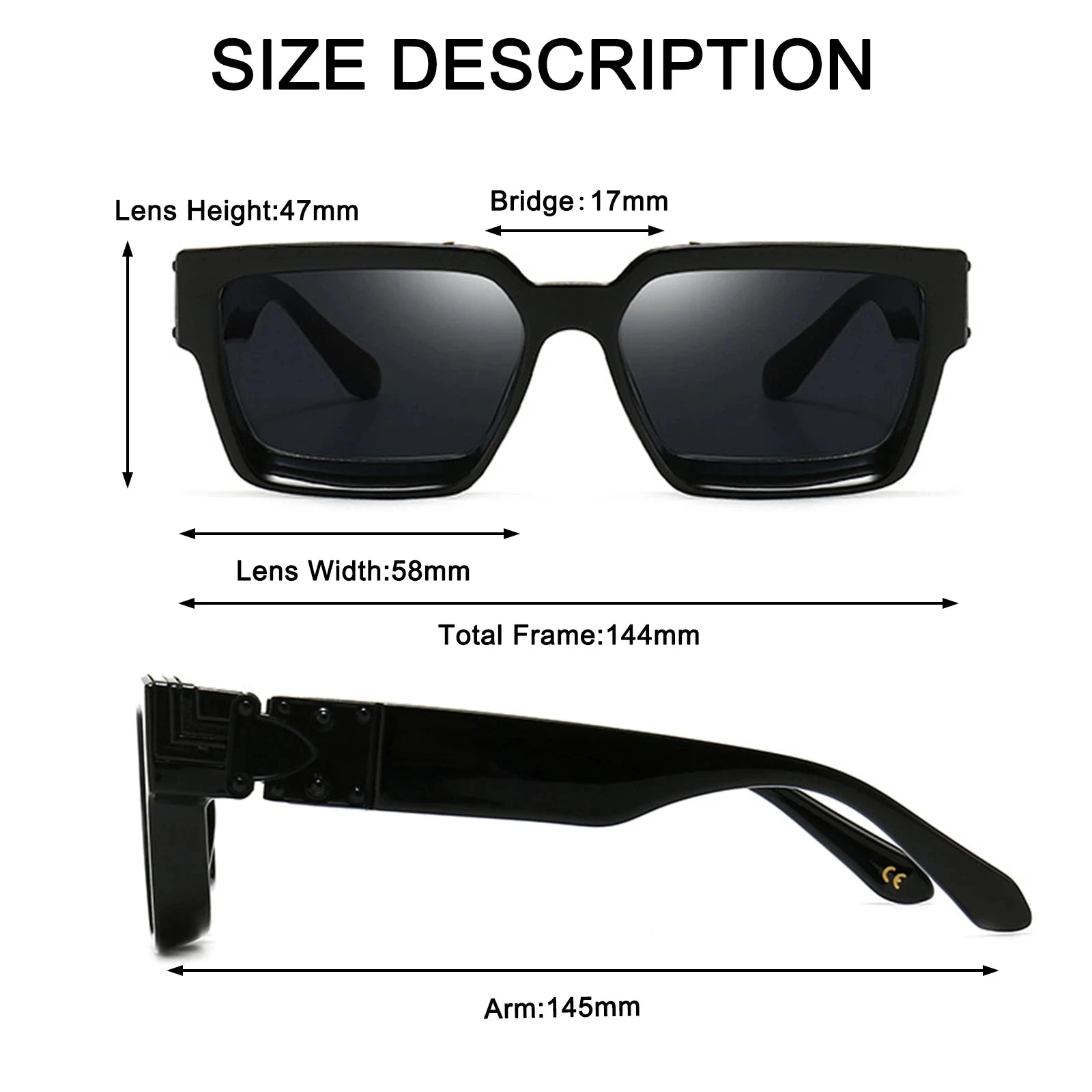 Small Rectangle Sunglasses Women Luxury Brand Men Shades Retro Square Black Sun Glasses Eyewear Trend Punk Eyeglasses for Male