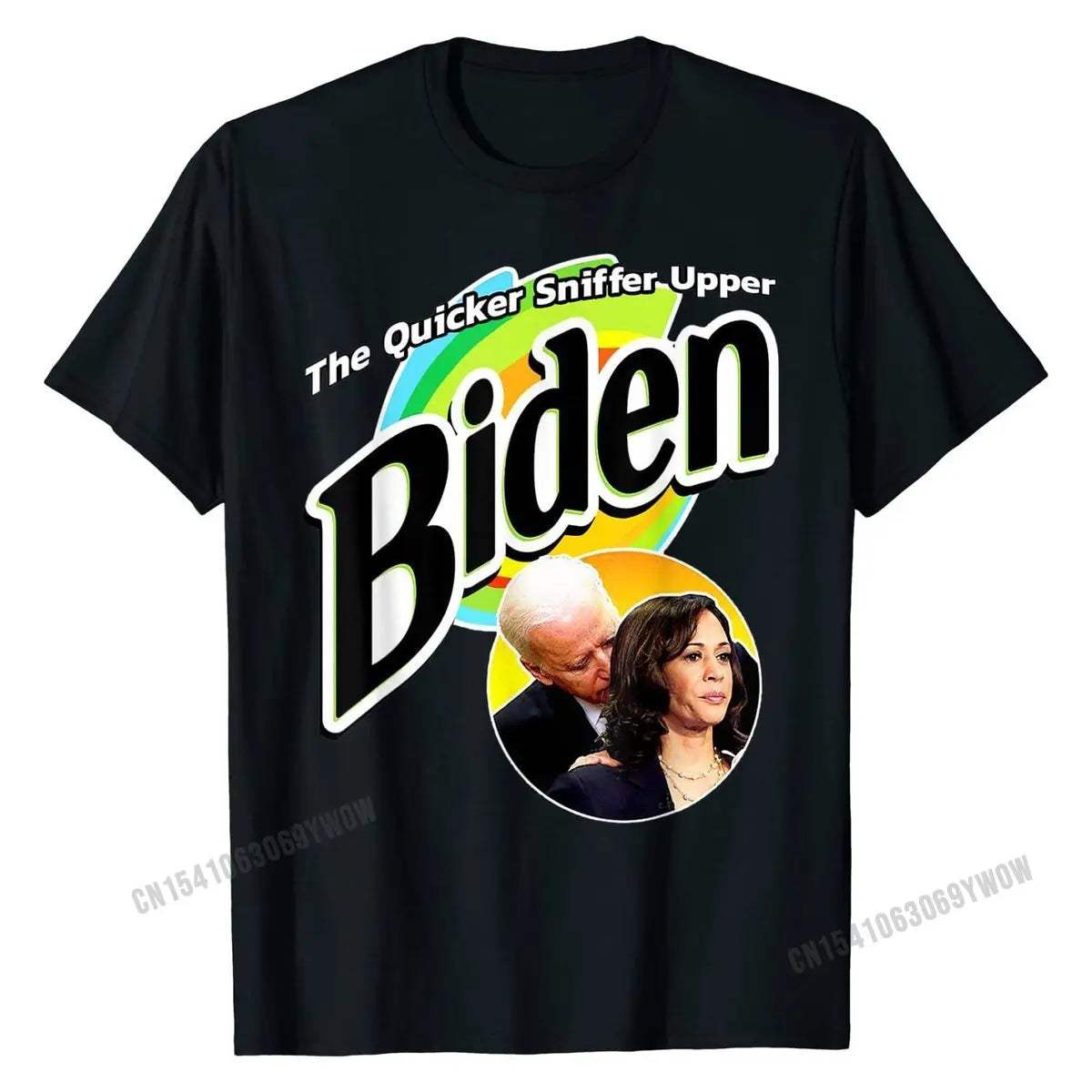The Quicker Sniffer Upper anti Biden Pro Trump Funny T-Shirt Tops Shirts New Arrival Printed on Cotton Men T Shirt