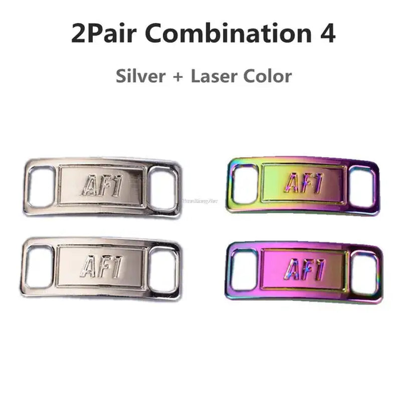 New Combination AF1 Diamond Shoe Charms Sneaker Laces Buckle Quality Metal Shoelaces Decorations Air Force 1 Shoes Accessories