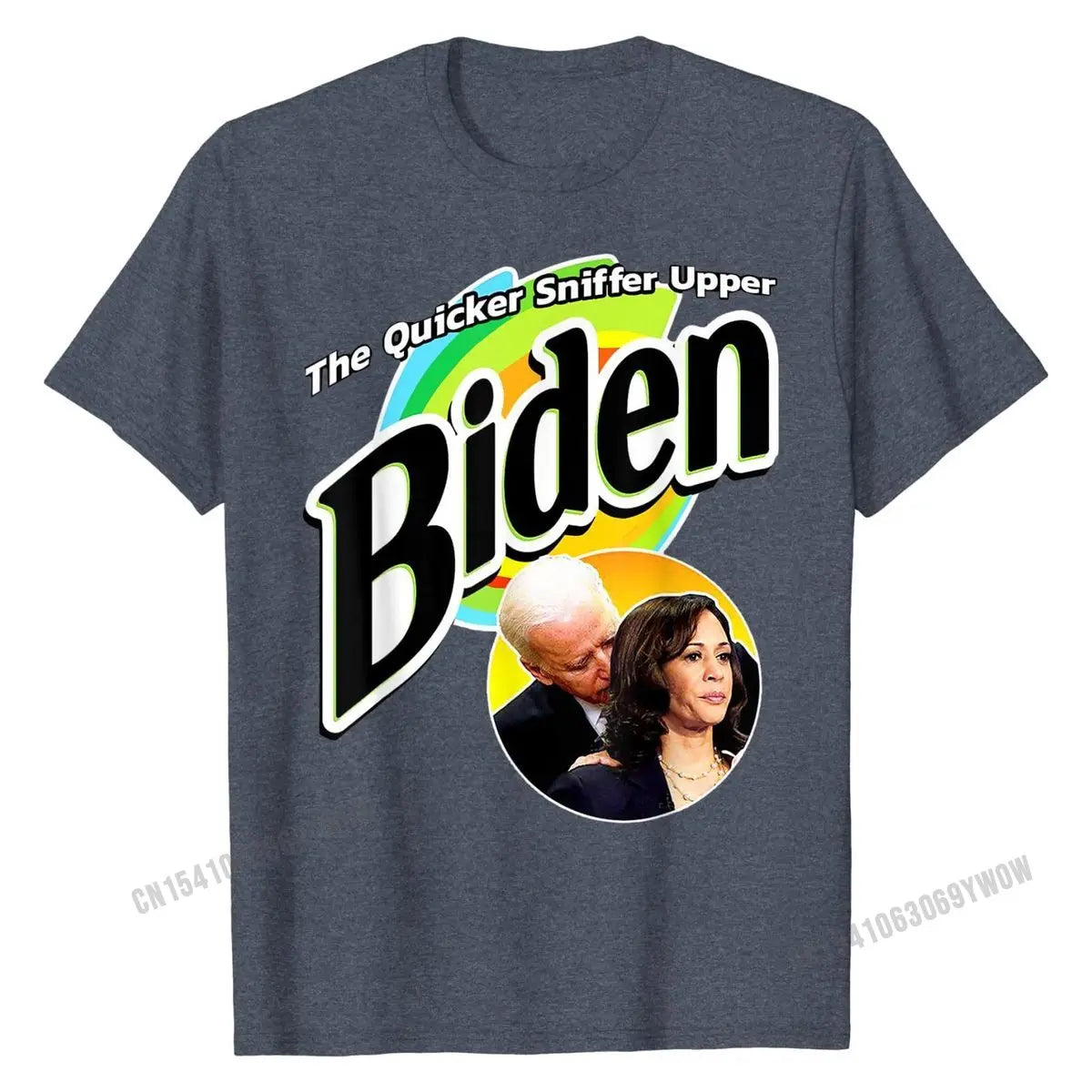 The Quicker Sniffer Upper anti Biden Pro Trump Funny T-Shirt Tops Shirts New Arrival Printed on Cotton Men T Shirt