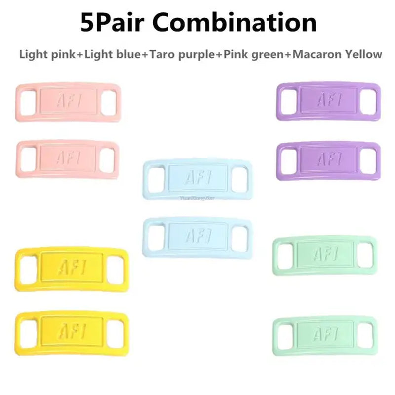 New Combination AF1 Diamond Shoe Charms Sneaker Laces Buckle Quality Metal Shoelaces Decorations Air Force 1 Shoes Accessories