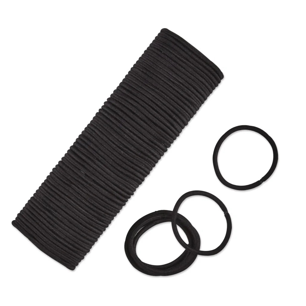 Value Pack Ponytail Holder Hair Ties, Black, 60 Ct