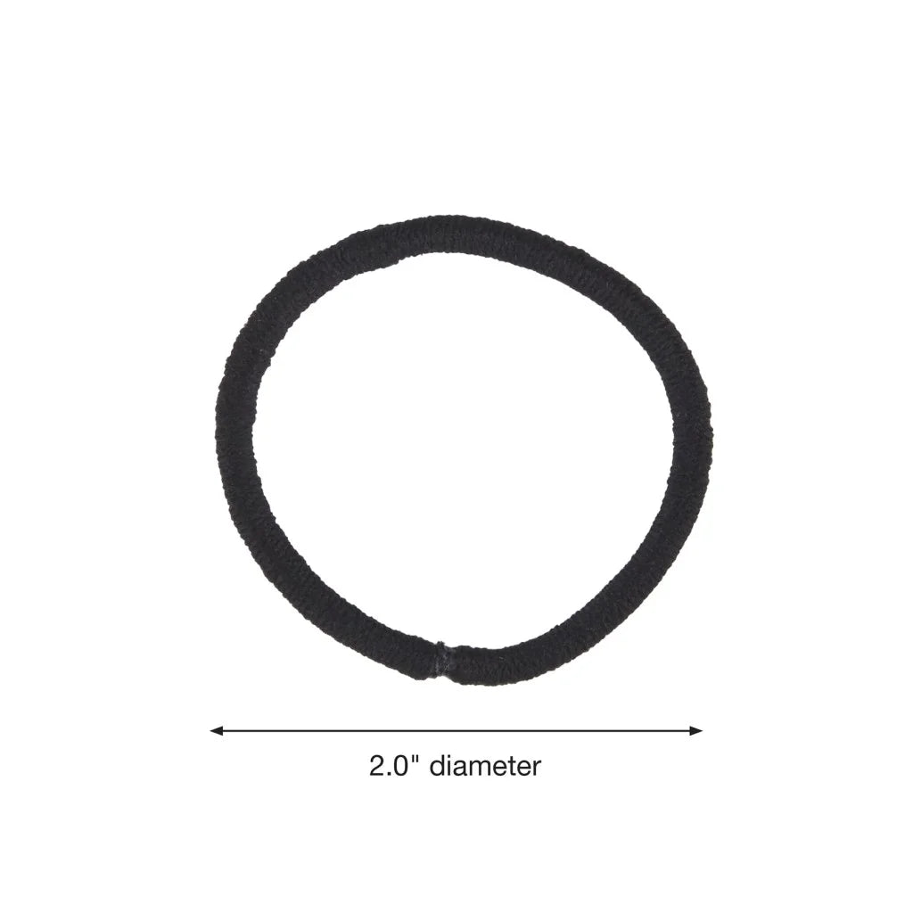 Value Pack Ponytail Holder Hair Ties, Black, 60 Ct