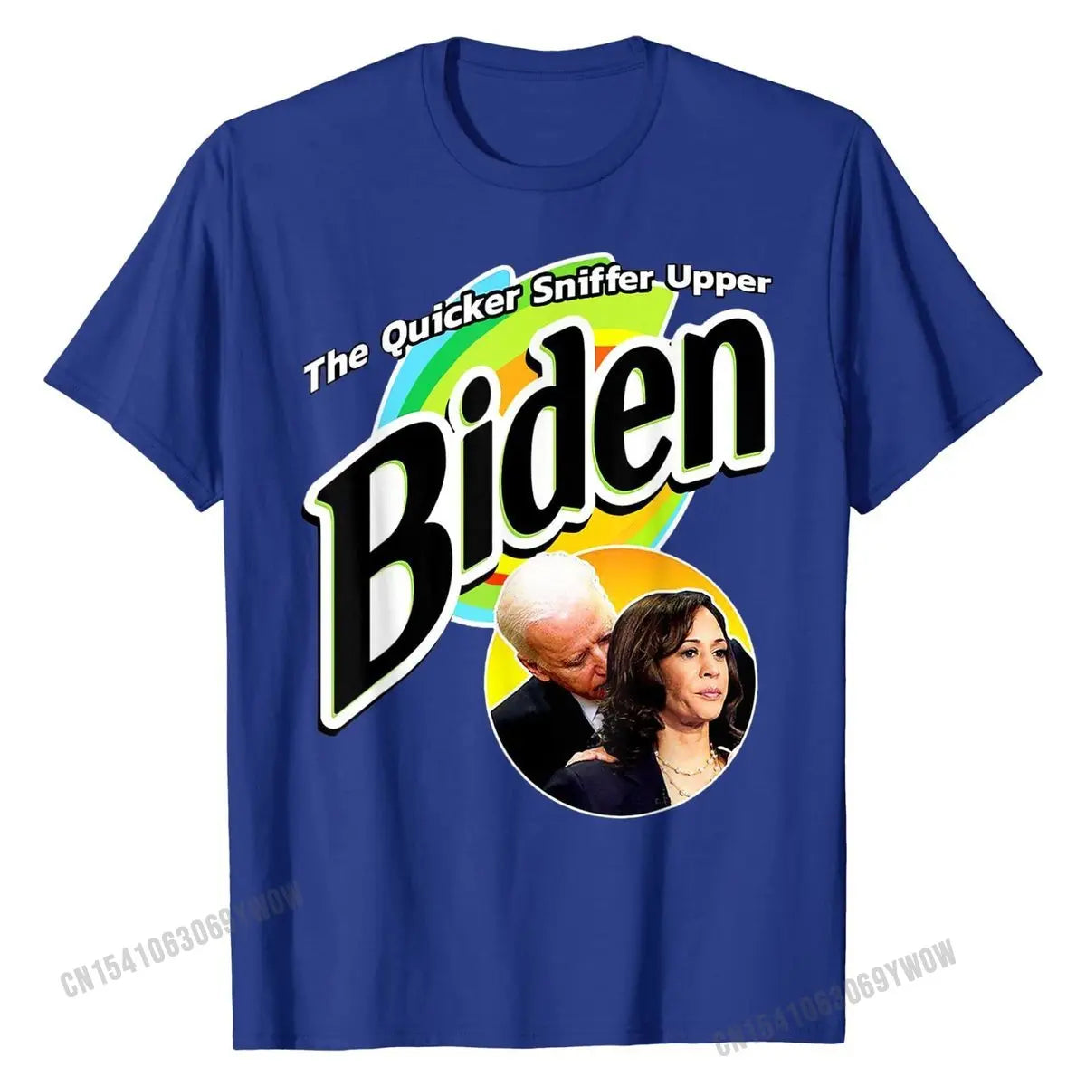 The Quicker Sniffer Upper anti Biden Pro Trump Funny T-Shirt Tops Shirts New Arrival Printed on Cotton Men T Shirt